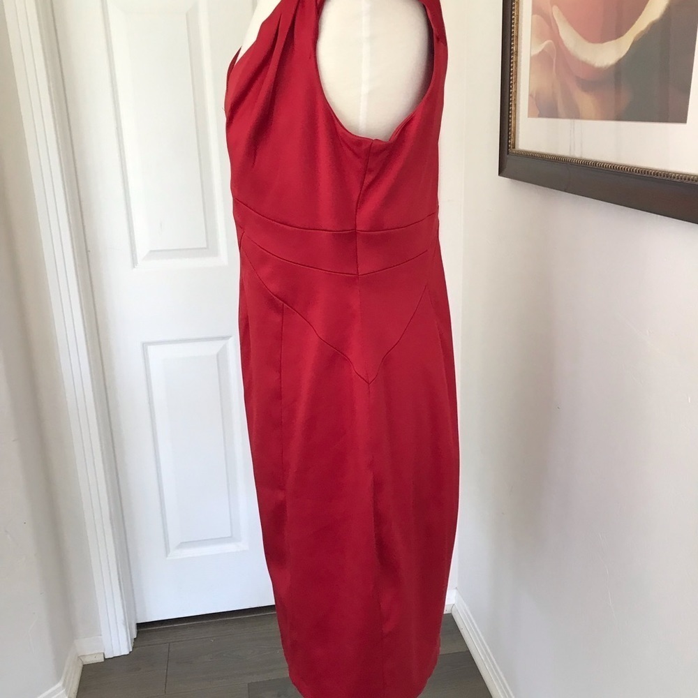 Red Satin Dress - Picture 4 of 6